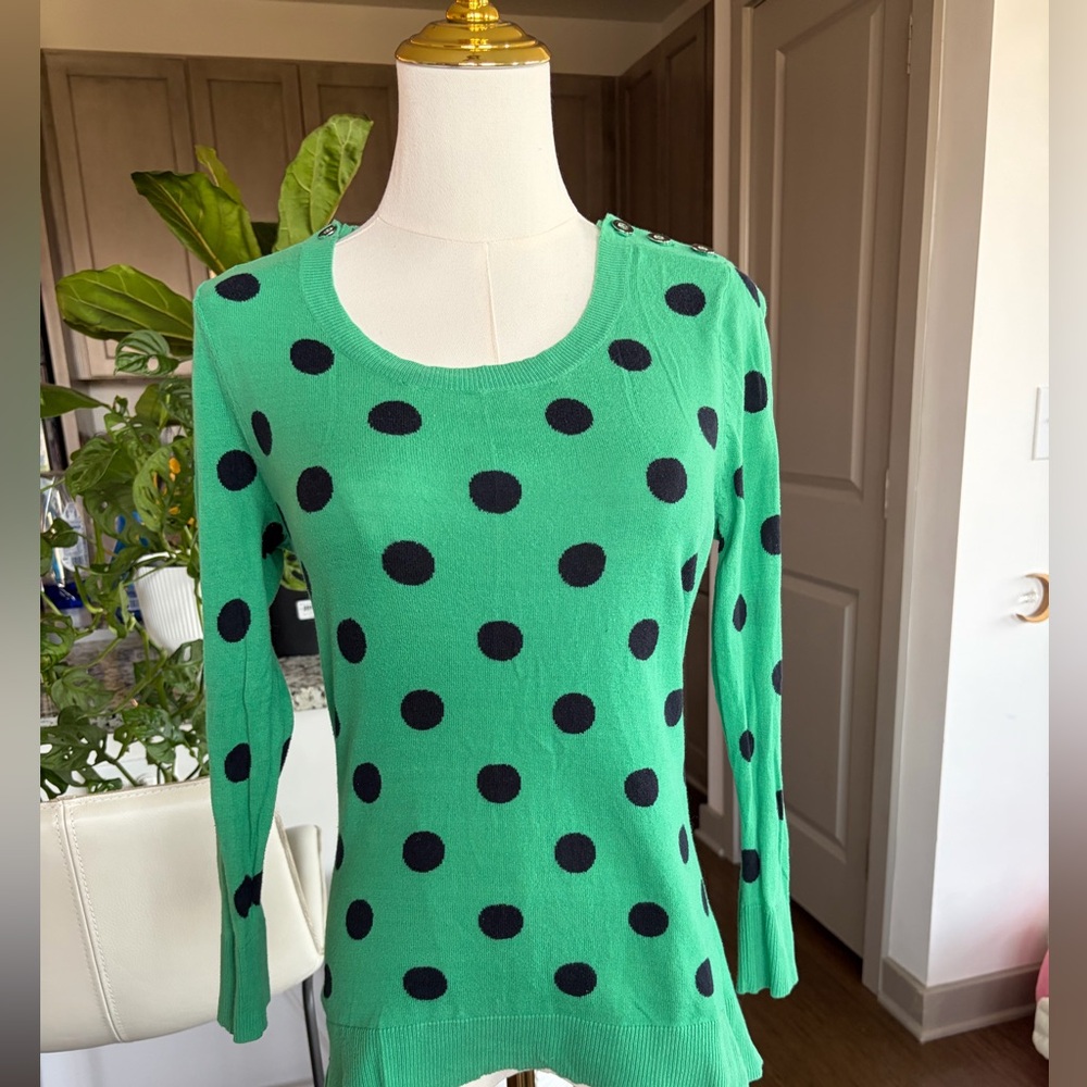 Green Polka Dot Sweater